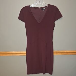 Express Deep Burgundy Midi Dress